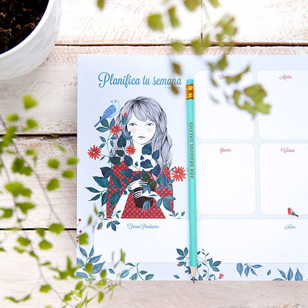 Planificador semanal ilustrado