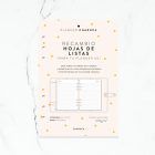 Recambio hojas de listas planner A5