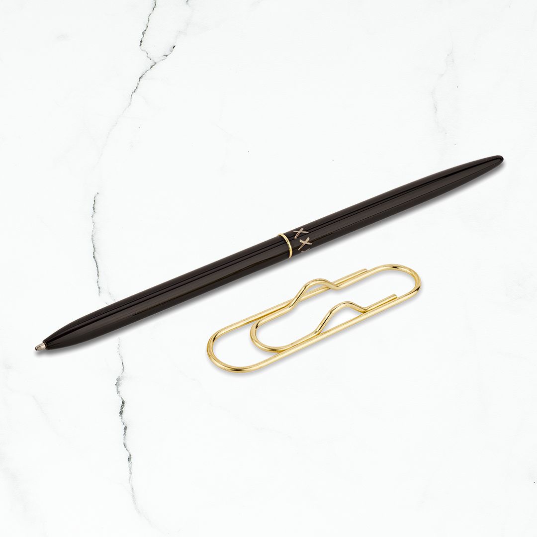 Boligrafo-Negro-con-clip-Bullet-Cross